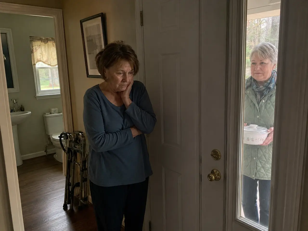 Family caregiver reviews a safer cleaning routine